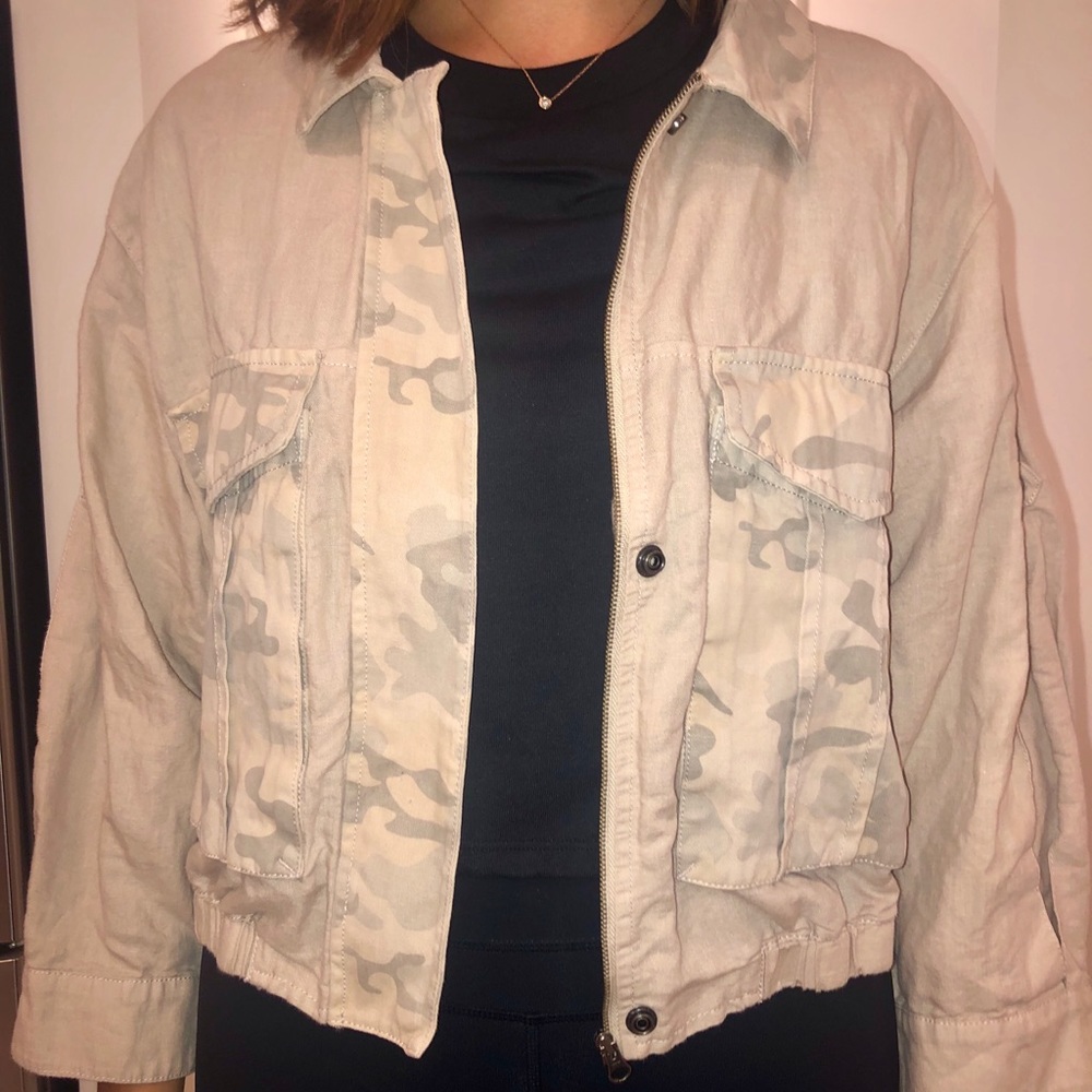 Anthropology Cargo Jacket w/ Camo